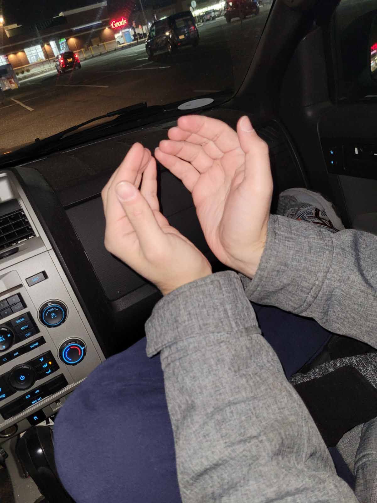 Hand measurement for stale bread