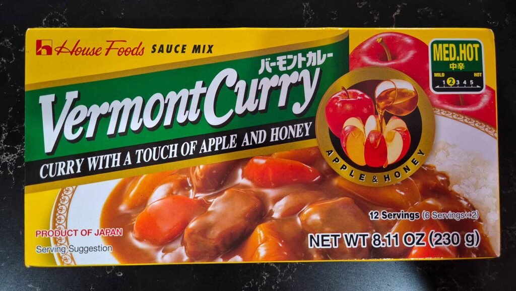 Box of Vermont Curry - Medium-Hot curry with a touch of apple and honey