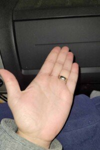 "Okay. You need this much ground beef." Hand measurement for ground beef